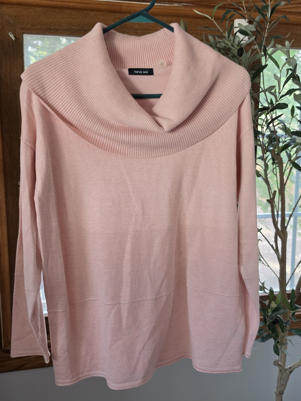 Verve Ami Soft Blush Cowl Neck Sweater